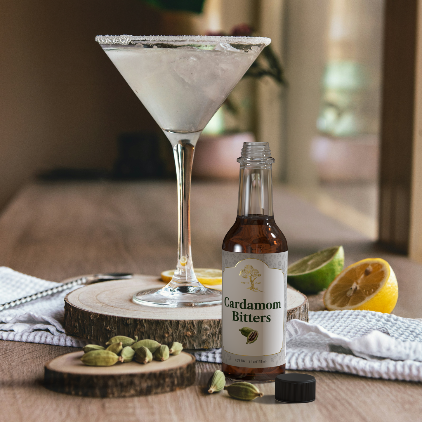 Cardamom Bitters | Non-Alcoholic Bitters | Rustic Oak