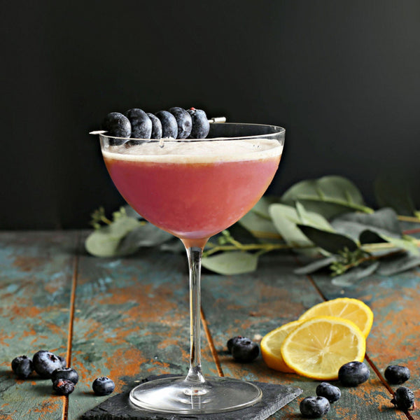 Blueberry Cardamom Gin Sour