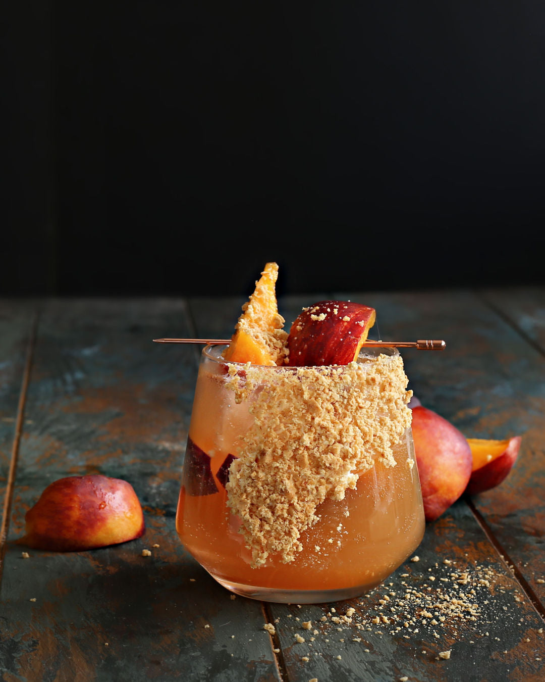 Cardamom Peach Cobbler Cocktail