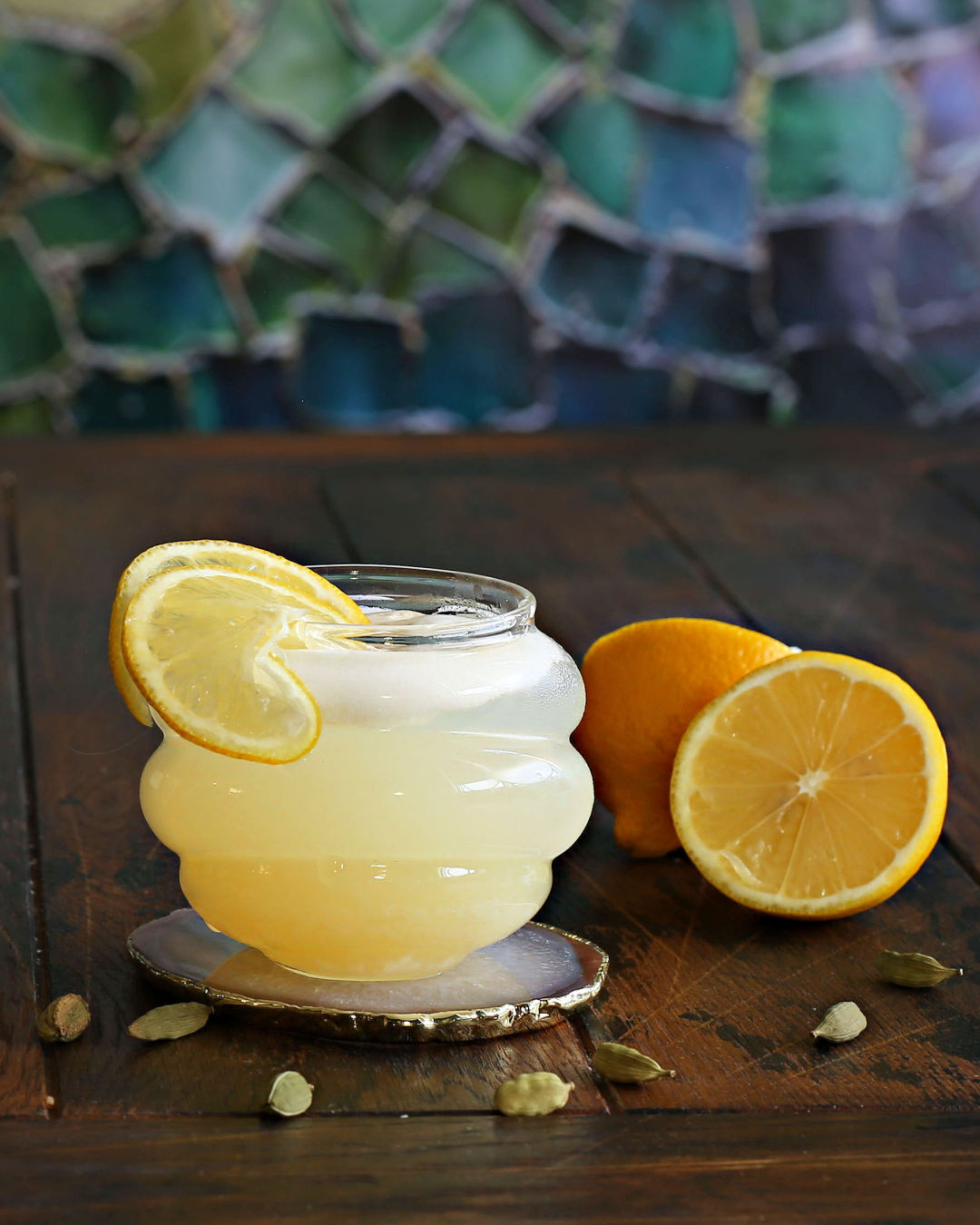 Elderflower Cardamom Gin Sour